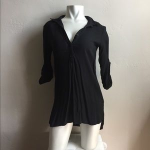 BLACK BUTTON TUNIC